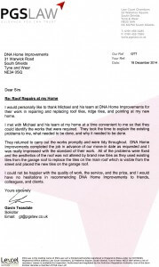 Roof repair testimonial South Shields