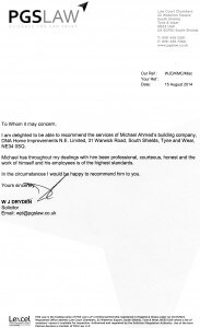 Local builder testimonial